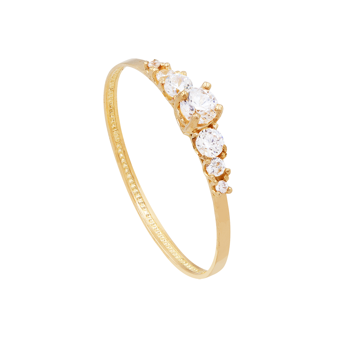 Anel Elos Com Coração Em Ouro 18k