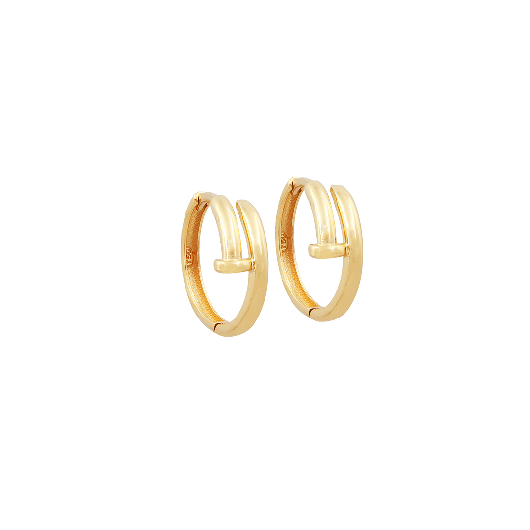 Brinco Prego Em Ouro 18k